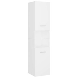 Armoire de salle de bain Blanc 30x30x130 cm Bois d’ingénierie 614811614811
