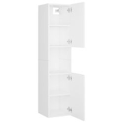 Armoire de salle de bain Blanc 30x30x130 cm Bois d’ingénierie 614811614811