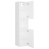 Armoire de salle de bain Blanc 30x30x130 cm Bois d’ingénierie 614811614811