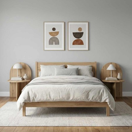 Table de chevet 2 pc Chêne artisanal 48 x 49 x 65 cm 614812614812