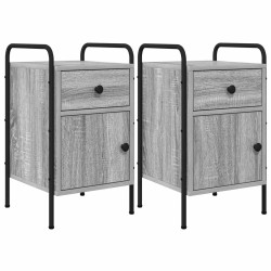 Table de chevet 2 pc Sonoma gris 35 x 36,5 x 61 cm 614813614813