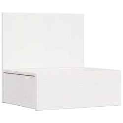 Table de chevet Blanc 42 x 32,5 x 40 cm Bois massif en pin 614815614815