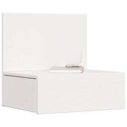 Table de chevet Blanc 42 x 32,5 x 40 cm Bois massif en pin 614815614815