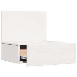 Table de chevet Blanc 42 x 32,5 x 40 cm Bois massif en pin 614815614815