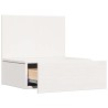 Table de chevet Blanc 42 x 32,5 x 40 cm Bois massif en pin 614815614815