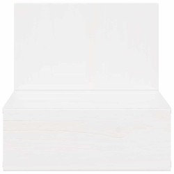 Table de chevet Blanc 42 x 32,5 x 40 cm Bois massif en pin 614815614815