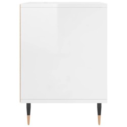 Table de chevet Blanc brillant 40x35x50 cm Bois d’ingénierie 614816614816