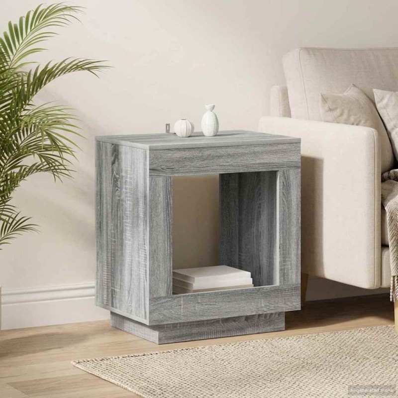 Table d'appoint Sonoma gris 60 x 40 x 65 cm Bois d'ingénierie 614821614821