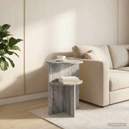 Table d'appoint Sonoma gris Ø 39,5 x 55 cm Bois d'ingénierie 614822614822