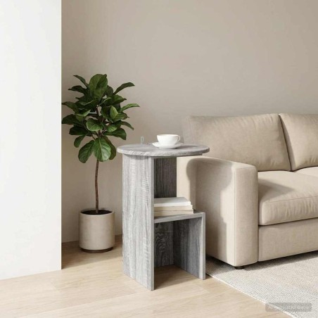 Table d'appoint Sonoma gris Ø 39,5 x 55 cm Bois d'ingénierie 614823614823