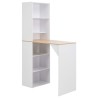 Table de bar avec armoire Blanc 115x59x200 cm 614824614824