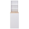 Table de bar avec armoire Blanc 115x59x200 cm 614824614824