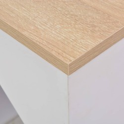 Table de bar avec armoire Blanc 115x59x200 cm 614824614824