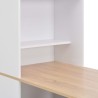Table de bar avec armoire Blanc 115x59x200 cm 614824614824