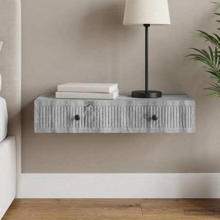Table d'appoint murale Sonoma gris 87,5 x 34,5 x 17 cm 614827614827