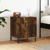Table de chevet chêne fumé 40x40x50 cm bois d'ingénierie 614833614833