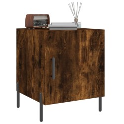 Table de chevet chêne fumé 40x40x50 cm bois d'ingénierie 614833614833