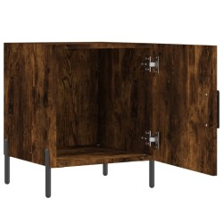 Table de chevet chêne fumé 40x40x50 cm bois d'ingénierie 614833614833