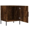 Table de chevet chêne fumé 40x40x50 cm bois d'ingénierie 614833614833