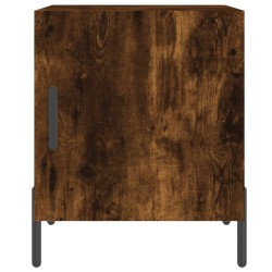 Table de chevet chêne fumé 40x40x50 cm bois d'ingénierie 614833614833