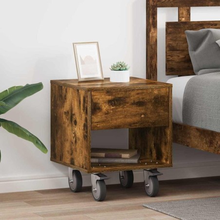 Table de chevet 2 pcs Chêne fumé 40,5 x 40 x 48 cm 614836614836