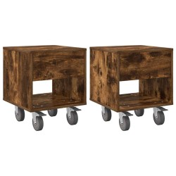 Table de chevet 2 pcs Chêne fumé 40,5 x 40 x 48 cm 614836614836