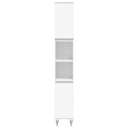 Armoire de salle de bain blanc 30x30x190 cm bois d'ingénierie 614837614837