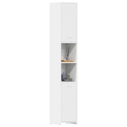 Armoire de salle de bain Blanc 30x30x183,5 cm Bois d'ingénierie 614839614839