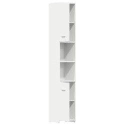 Armoire de salle de bain Blanc 30x30x183,5 cm Bois d'ingénierie 614839614839