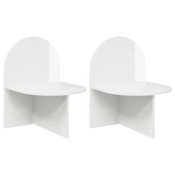 Table de chevet 2 pcs Blanc brillant 48 x 49 x 65 cm 614841614841