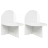 Table de chevet 2 pcs Blanc brillant 48 x 49 x 65 cm 614841614841
