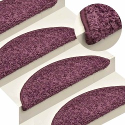 Tapis d'escalier lot de 30 65 x 21 x 4 cm demi-rond violet foncé grand format 614845614845