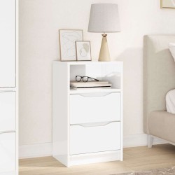 Table de chevet avec tiroir Blanc brillant 40 x 30 x 467 cm 614849614849