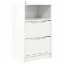 Table de chevet avec tiroir Blanc brillant 40 x 30 x 467 cm 614849614849