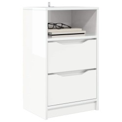 Table de chevet avec tiroir Blanc brillant 40 x 30 x 467 cm 614849614849