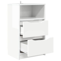 Table de chevet avec tiroir Blanc brillant 40 x 30 x 467 cm 614849614849