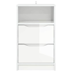 Table de chevet avec tiroir Blanc brillant 40 x 30 x 467 cm 614849614849