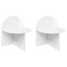 Table de chevet 2 pcs Blanc brillant 40 x 35,5 x 45,5 cm 614850614850