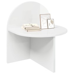 Table de chevet 2 pcs Blanc brillant 40 x 35,5 x 45,5 cm 614850614850