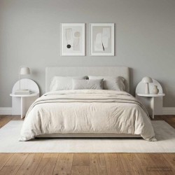 Table de chevet 2 pcs Blanc brillant 40 x 35,5 x 45,5 cm 614850614850