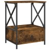 Table de chevet chêne fumé 50x41x65 cm bois d'ingénierie 614852614852