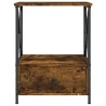 Table de chevet chêne fumé 50x41x65 cm bois d'ingénierie 614852614852