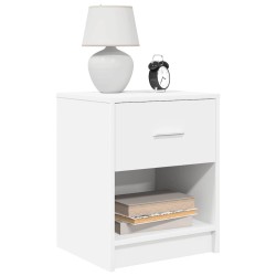 Table de chevet avec tiroir blanche 40x34x50 cm 614856614856