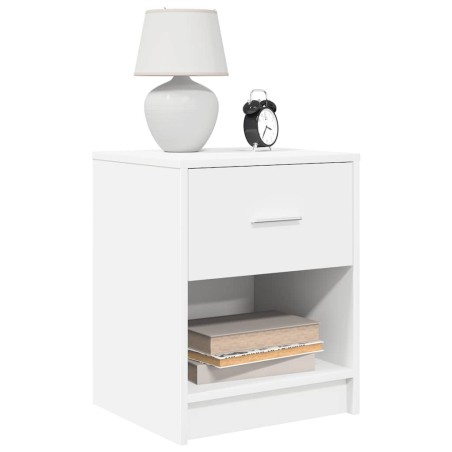 Table de chevet avec tiroir blanche 40x34x50 cm 614856614856