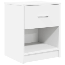Table de chevet avec tiroir blanche 40x34x50 cm 614856614856