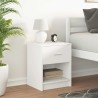 Table de chevet avec tiroir blanche 40x34x50 cm 614856614856