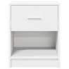 Table de chevet avec tiroir blanche 40x34x50 cm 614856614856