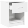Table de chevet avec tiroir blanche 40x34x50 cm 614856614856
