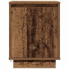 Table de chevet avec lumières LED vieux bois 38x34x50 cm 614857614857