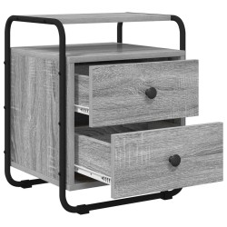 Table de chevet 2 pc Sonoma gris Bois d'ingénierie 614858614858